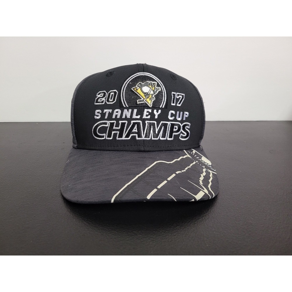 Pittsburgh Penguins Hat Cap Black Snap Back Hockey NHL Stanley Cup Champs 2017‎